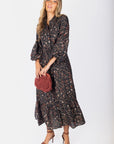 Alice Dress Long Sleeve 53" (Black Pattern) - Dress - Yakira Bella