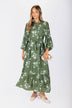 Alice Dress Long Sleeve 53" (Green Ground)