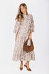 Alice Dress Long Sleeve 53" (Ivory Pattern)
