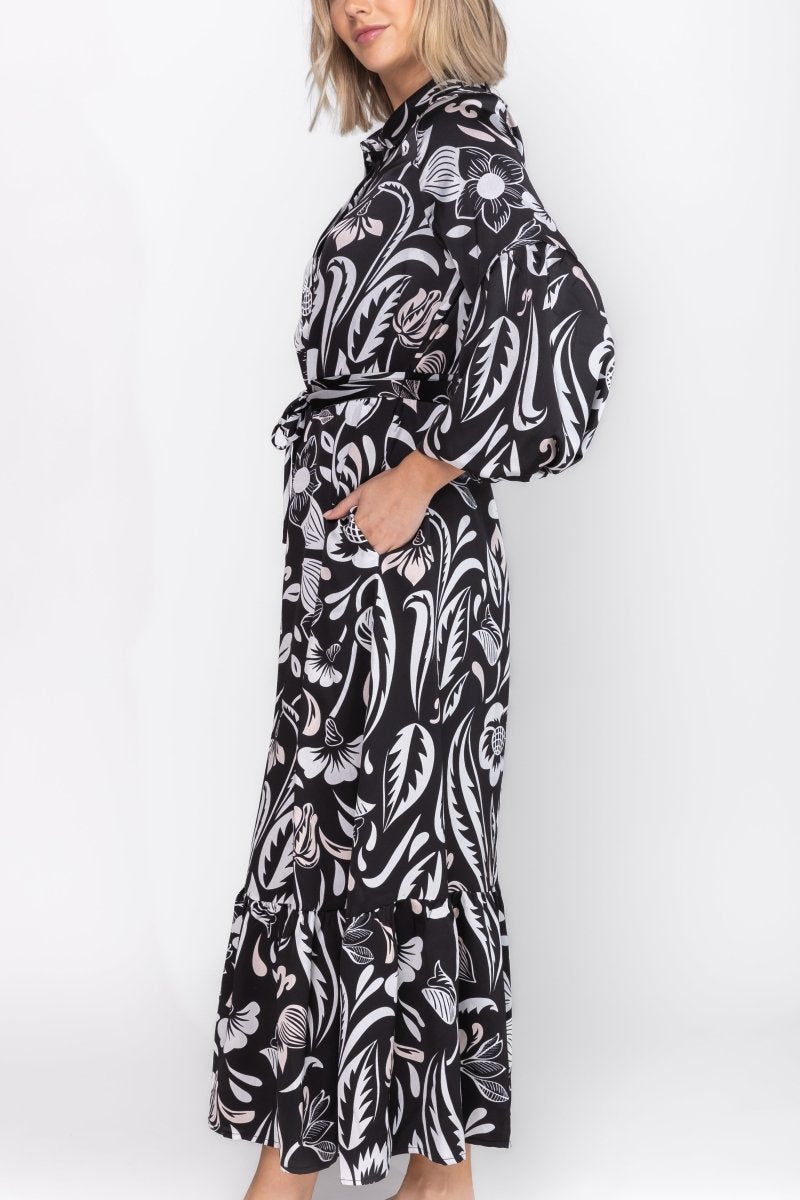 ALICE DRESS Long Sleeve (BLACK) - Dress - Yakira Bella