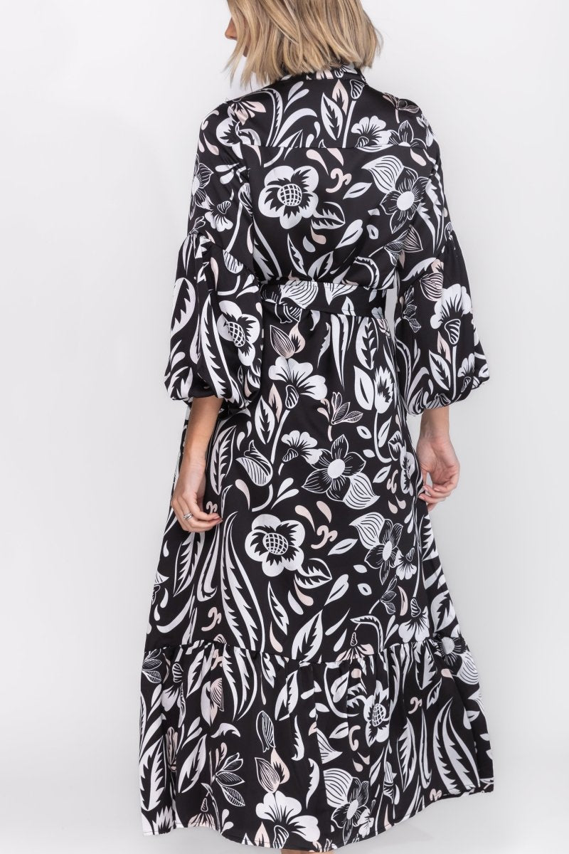 ALICE DRESS Long Sleeve (BLACK) - Dress - Yakira Bella