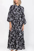 ALICE DRESS Long Sleeve (BLACK FLOWER) - Dress - Yakira Bella