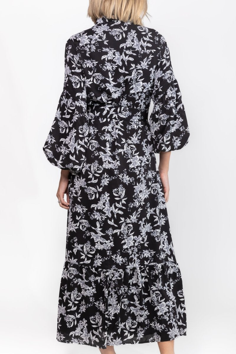 ALICE DRESS Long Sleeve (BLACK FLOWER) - Dress - Yakira Bella