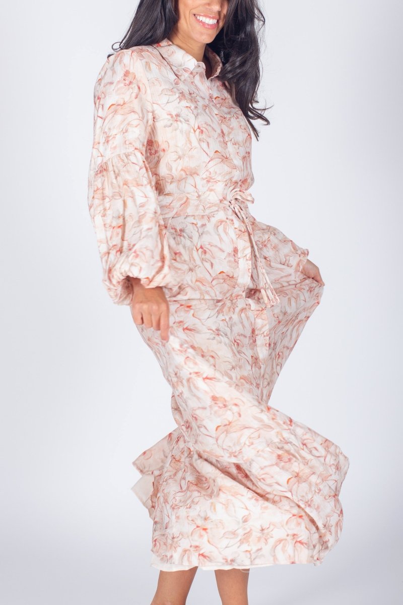 ALICE DRESS Long Sleeve (PINK FLOWER) - Dress - Yakira Bella