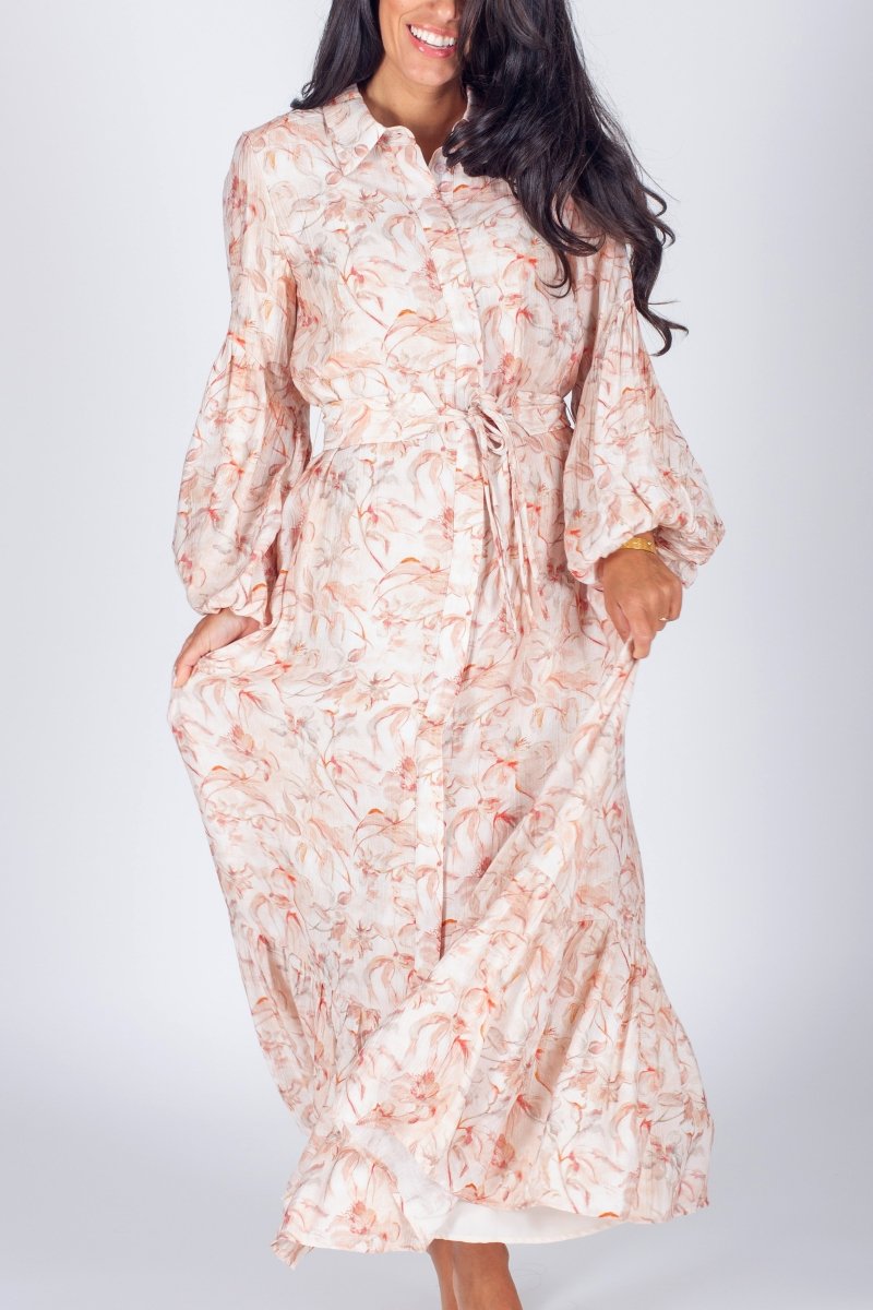 ALICE DRESS Long Sleeve (PINK FLOWER) - Dress - Yakira Bella