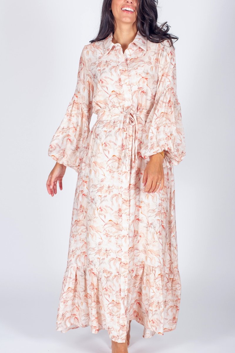 ALICE DRESS Long Sleeve (PINK FLOWER) - Dress - Yakira Bella