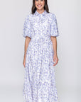 ALICE DRESS Short Sleeve (BLUE FLOWER) - Dress - Yakira Bella