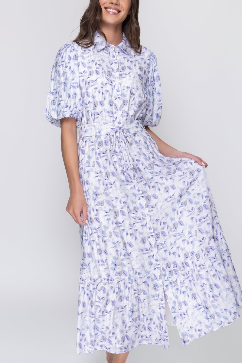 ALICE DRESS Short Sleeve (BLUE FLOWER) - Dress - Yakira Bella