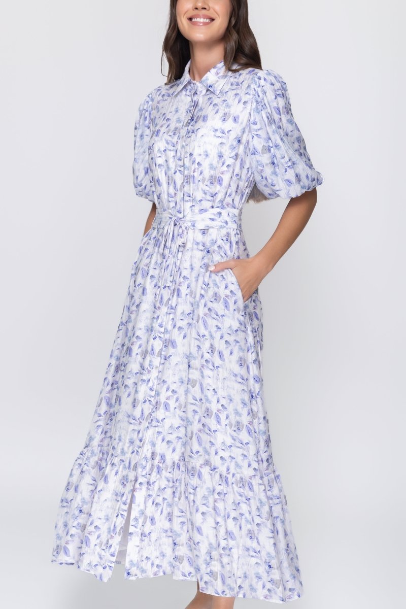 ALICE DRESS Short Sleeve (BLUE FLOWER) - Dress - Yakira Bella