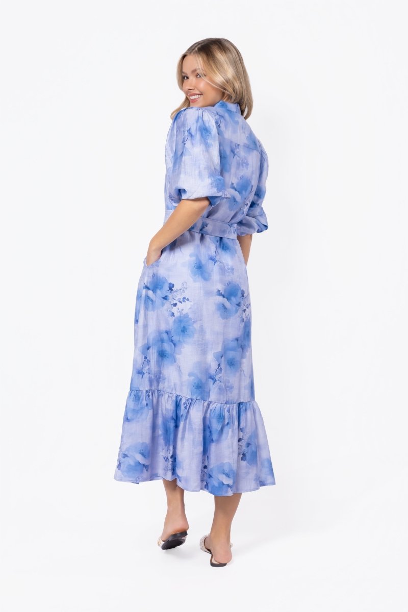 Alice Dress Short Sleeve (Blue Purple) - Dress - Yakira Bella