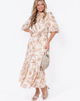 Alice Dress Short Sleeve (Ivory Khaki) - Dress - Yakira Bella