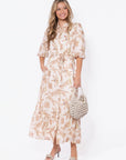 Alice Dress Short Sleeve (Ivory Khaki) - Dress - Yakira Bella