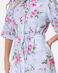 Alice Dress Short Sleeve (Light Blue Flower) - Dress - Yakira Bella