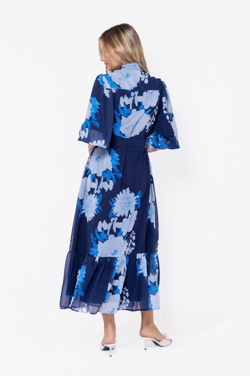 Alice Dress Short Sleeve (Navy/Teal) XS