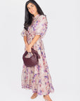 ALICE DRESS SHORT SLEEVE (PURPLE) - Dress - Yakira Bella