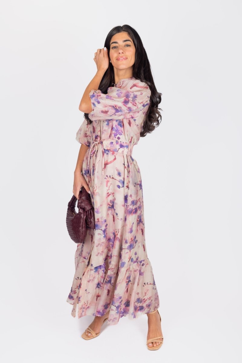 ALICE DRESS SHORT SLEEVE (PURPLE) - Dress - Yakira Bella