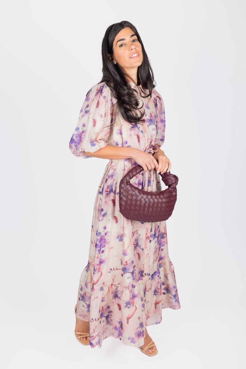 ALICE DRESS SHORT SLEEVE (PURPLE) - Dress - Yakira Bella