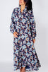 ALINA DRESS (NAVY FLOWER) 49" - Dress - Yakira Bella