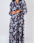 ALINA DRESS (NAVY FLOWER) 49" - Dress - Yakira Bella