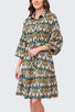 ALLIE DRESS Long Sleeve (BLACK/MULTICOLOR) - Dress - Yakira Bella