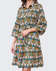 ALLIE DRESS Long Sleeve (BLACK/MULTICOLOR) - Dress - Yakira Bella