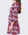 ALLIE DRESS Long Sleeve (BLUE/MULTICOLOR) - Dress - Yakira Bella