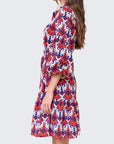 ALLIE DRESS Long Sleeve (BLUE/MULTICOLOR) - Dress - Yakira Bella