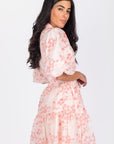 ALLIE DRESS SHORT SLEEVE 36" (PINK FLOWER) - Dress - Yakira Bella