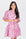 ALLIE DRESS SHORT SLEEVE 36" (PINK/PURPLE PATTERN) - Dress - Yakira Bella