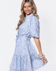 Allie Dress Short Sleeve 37" (Light Blue) - Dress - Yakira Bella