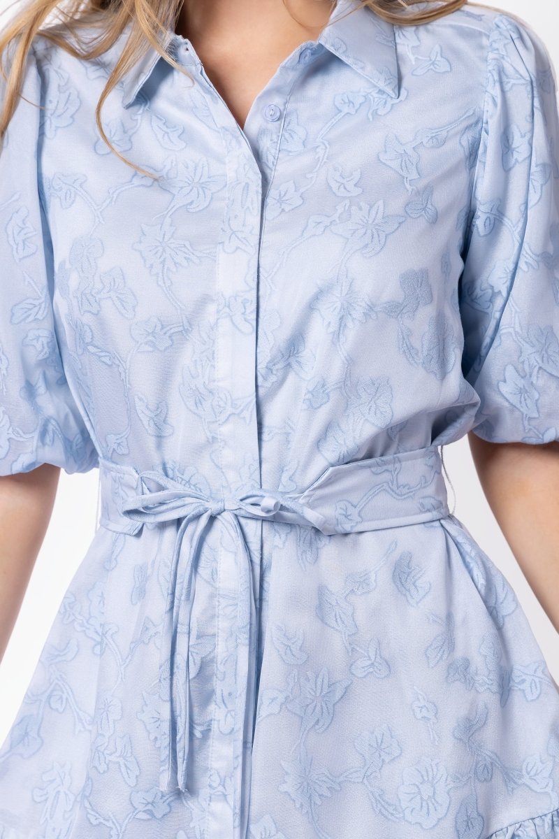 Allie Dress Short Sleeve 37" (Light Blue) - Dress - Yakira Bella