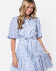 Allie Dress Short Sleeve 37" (Light Blue) - Dress - Yakira Bella