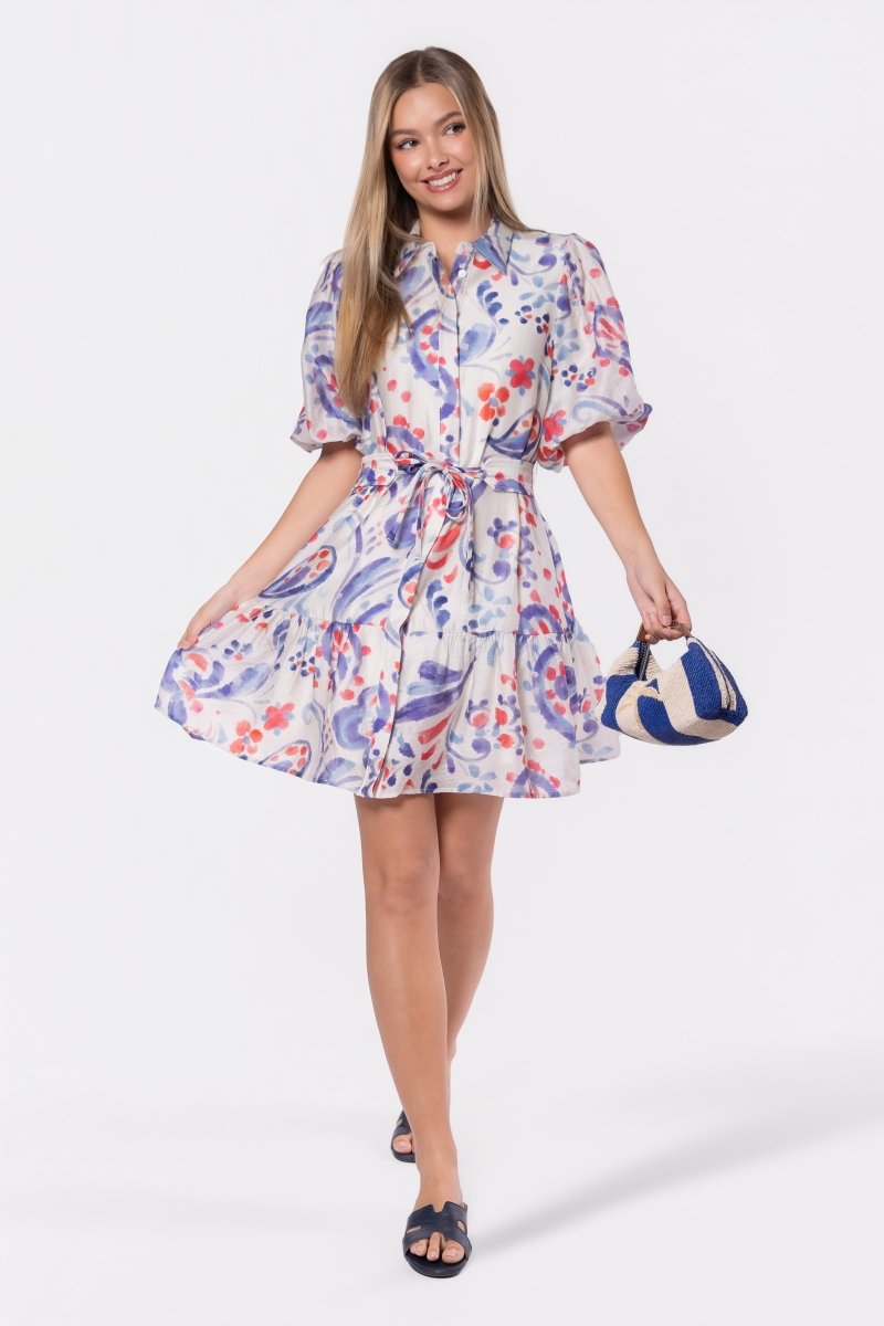 Allie Dress Short Sleeve 37" (Purple Red) - Dress - Yakira Bella