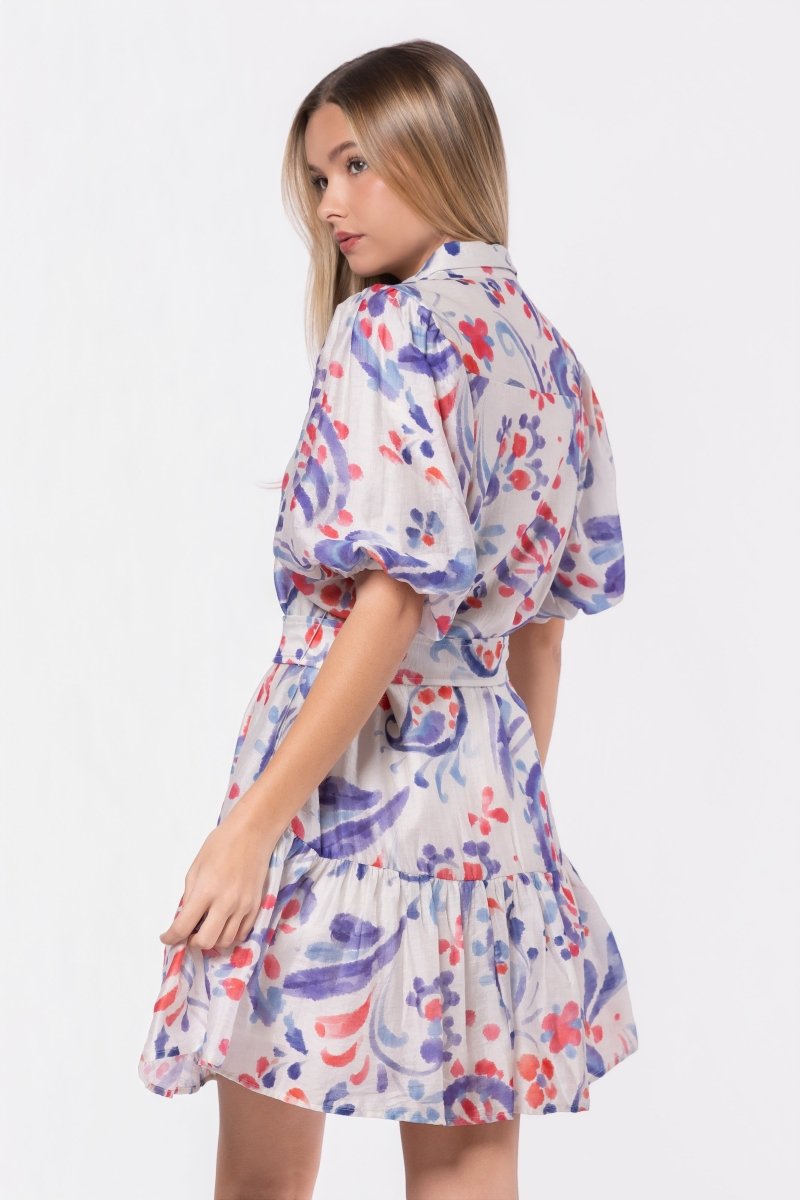 Allie Dress Short Sleeve 37" (Purple Red) - Dress - Yakira Bella