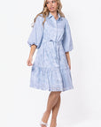 Allie Dress Short Sleeve 41" (Light Blue) - Dress - Yakira Bella