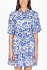 ALLIE DRESS Short Sleeve (LIGHT BLUE PATTERN) 36" - Dress - Yakira Bella