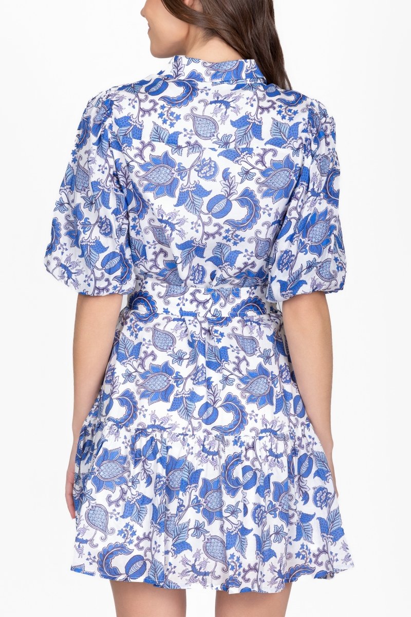 ALLIE DRESS Short Sleeve (LIGHT BLUE PATTERN) 36" - Dress - Yakira Bella