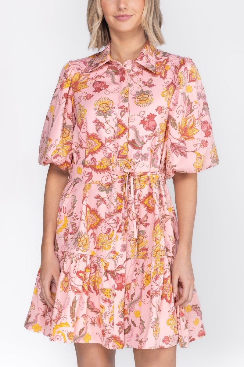 ALLIE DRESS Short Sleeve (PINK) 36" - Dress - Yakira Bella