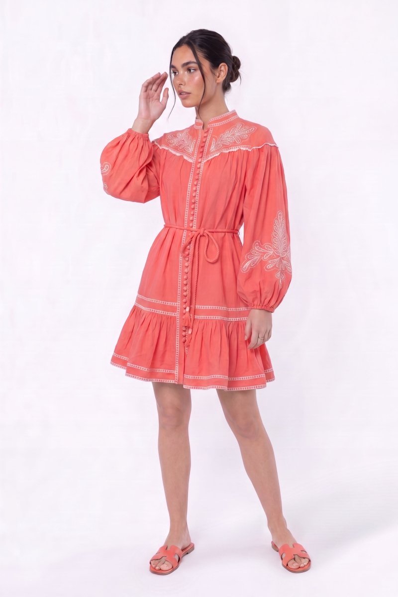 Allison Dress (Pink White) - Dress - Yakira Bella