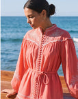 Allison Dress (Pink White) - Dress - Yakira Bella