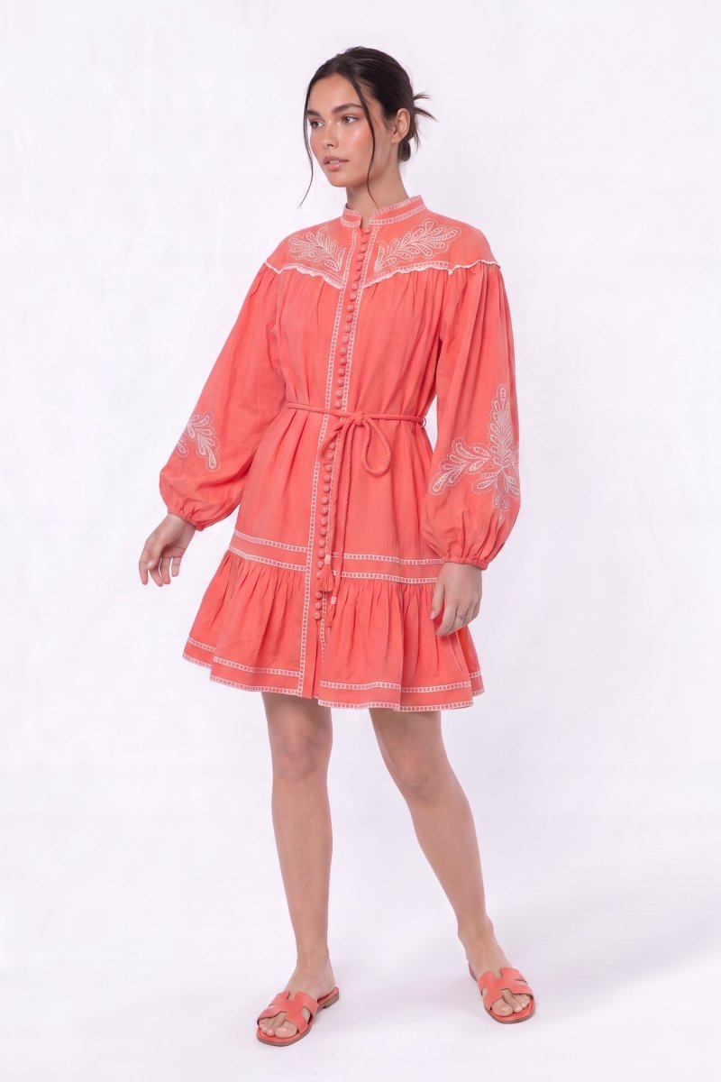 Allison Dress (Pink White) - Dress - Yakira Bella