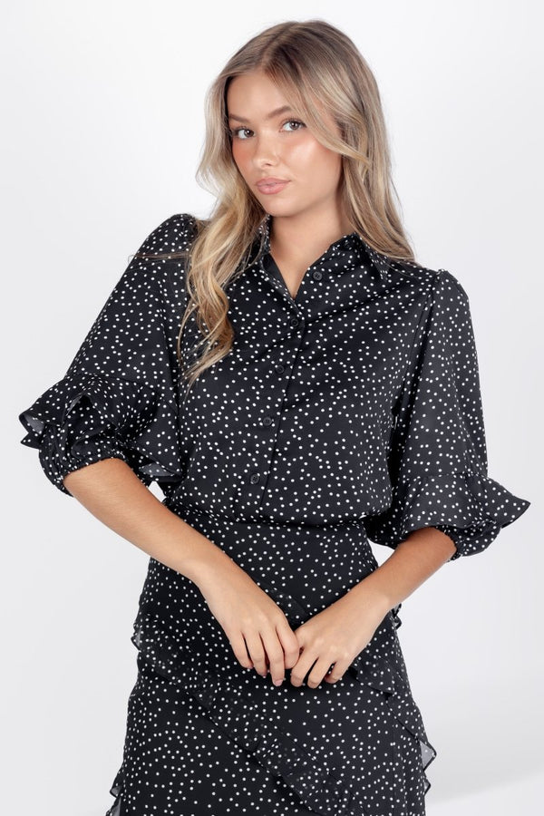 Alma Top (Black Polka Dot) - Top - Yakira Bella