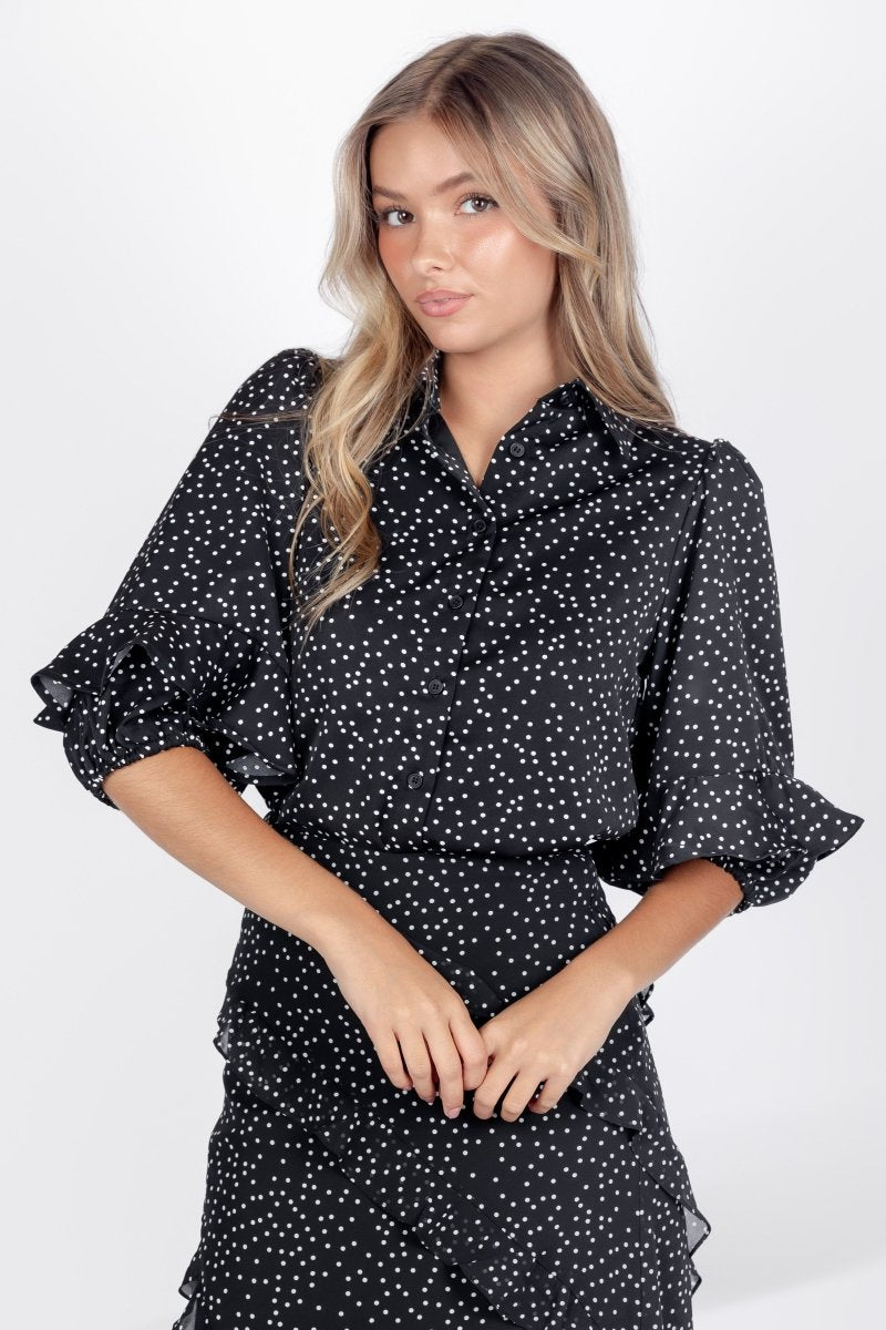 Alma Top (Black Polka Dot) - Top - Yakira Bella