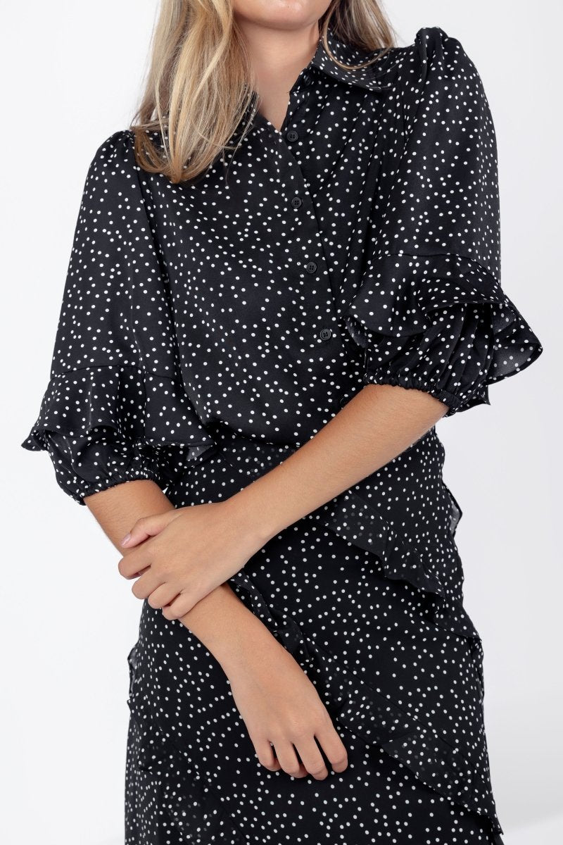 Alma Top (Black Polka Dot) - Top - Yakira Bella