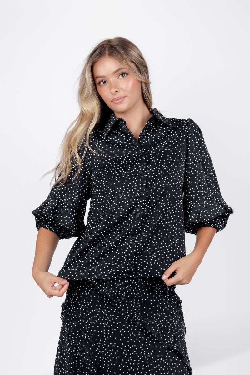 Alma Top (Black Polka Dot) - Top - Yakira Bella