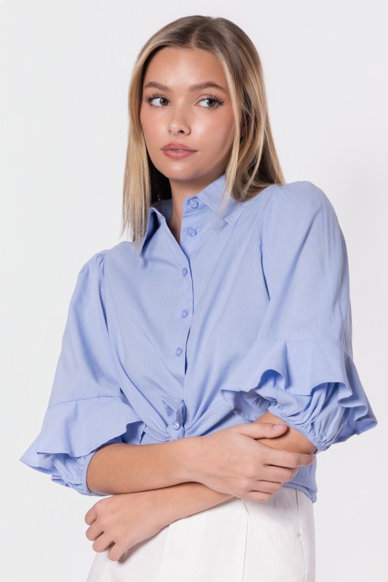 Alma Top (Light Blue) - Top - Yakira Bella