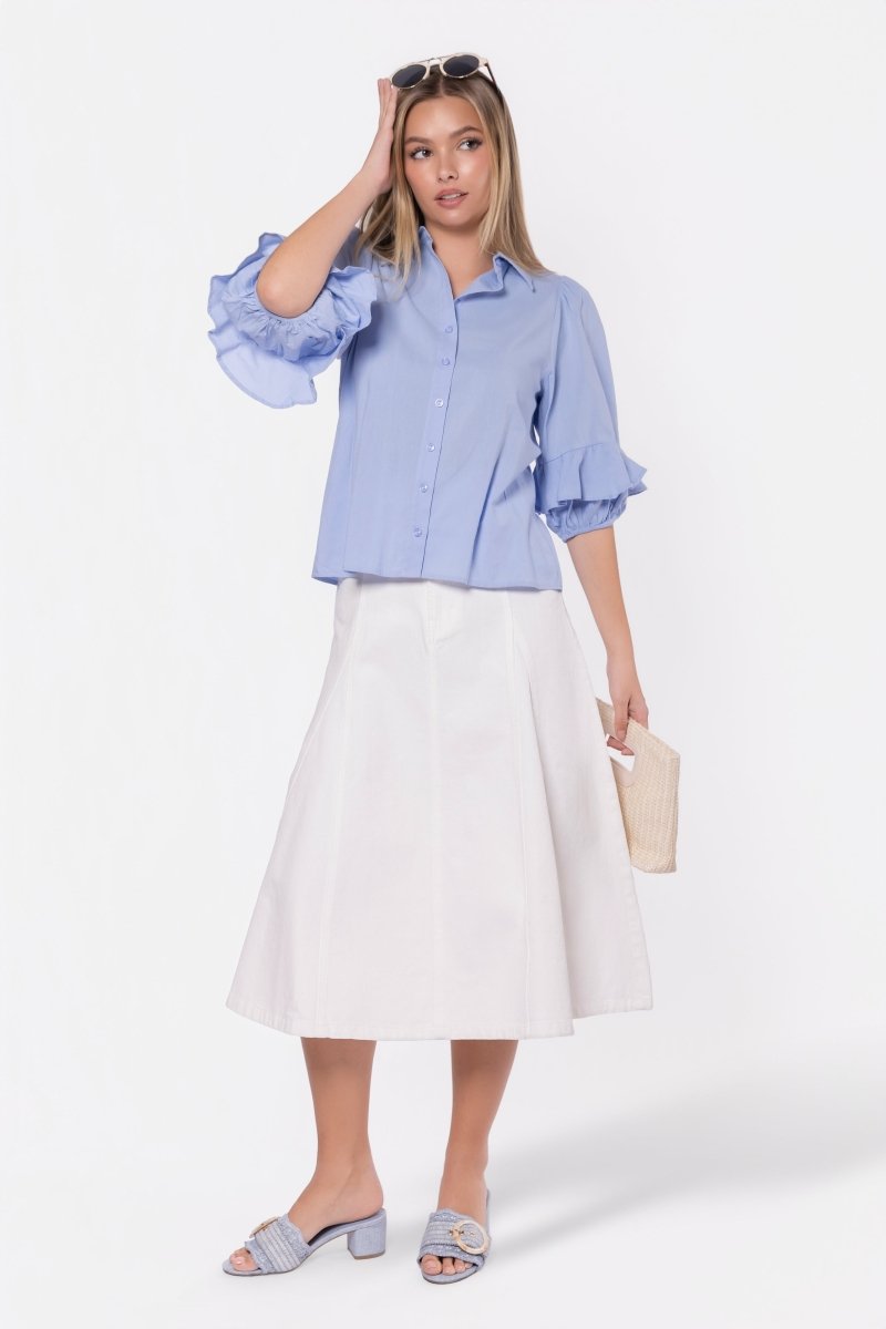 Alma Top (Light Blue) - Top - Yakira Bella