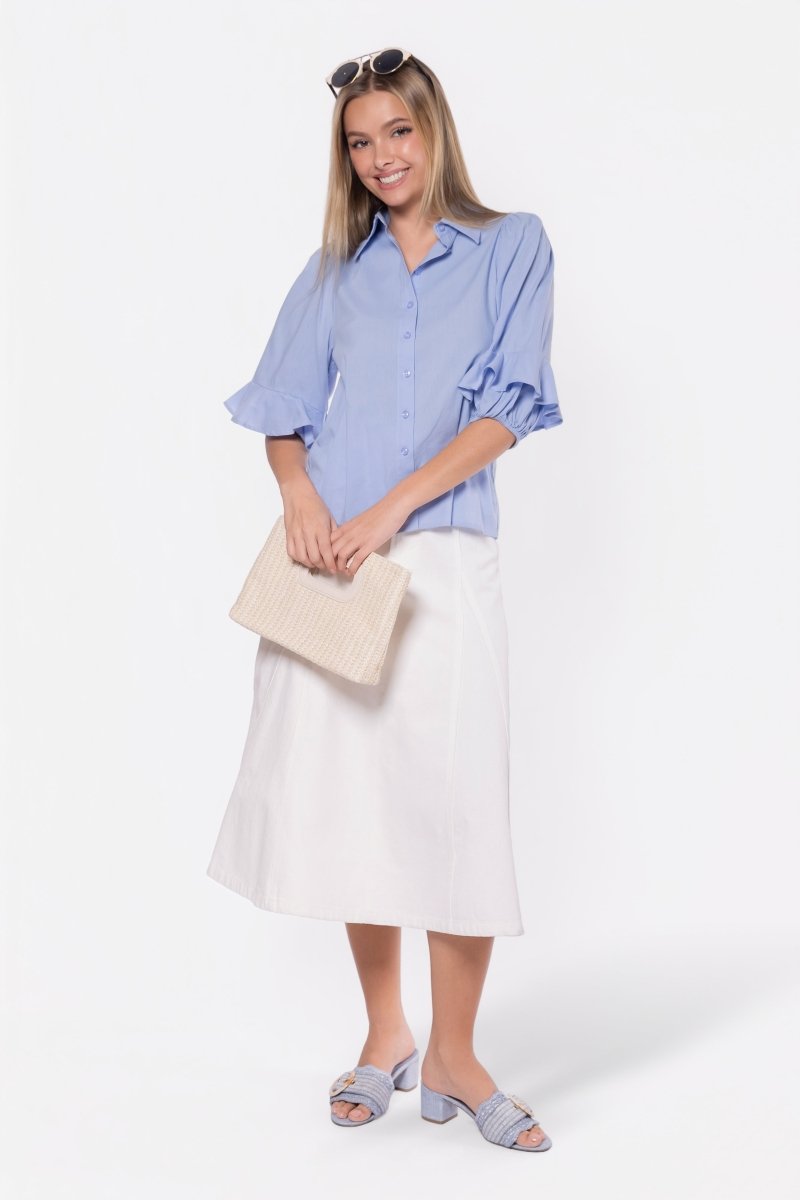 Alma Top (Light Blue) - Top - Yakira Bella