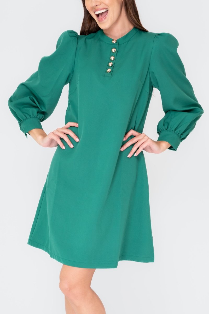 AMANDA DRESS (GREEN) 37.5" - Dress - Yakira Bella