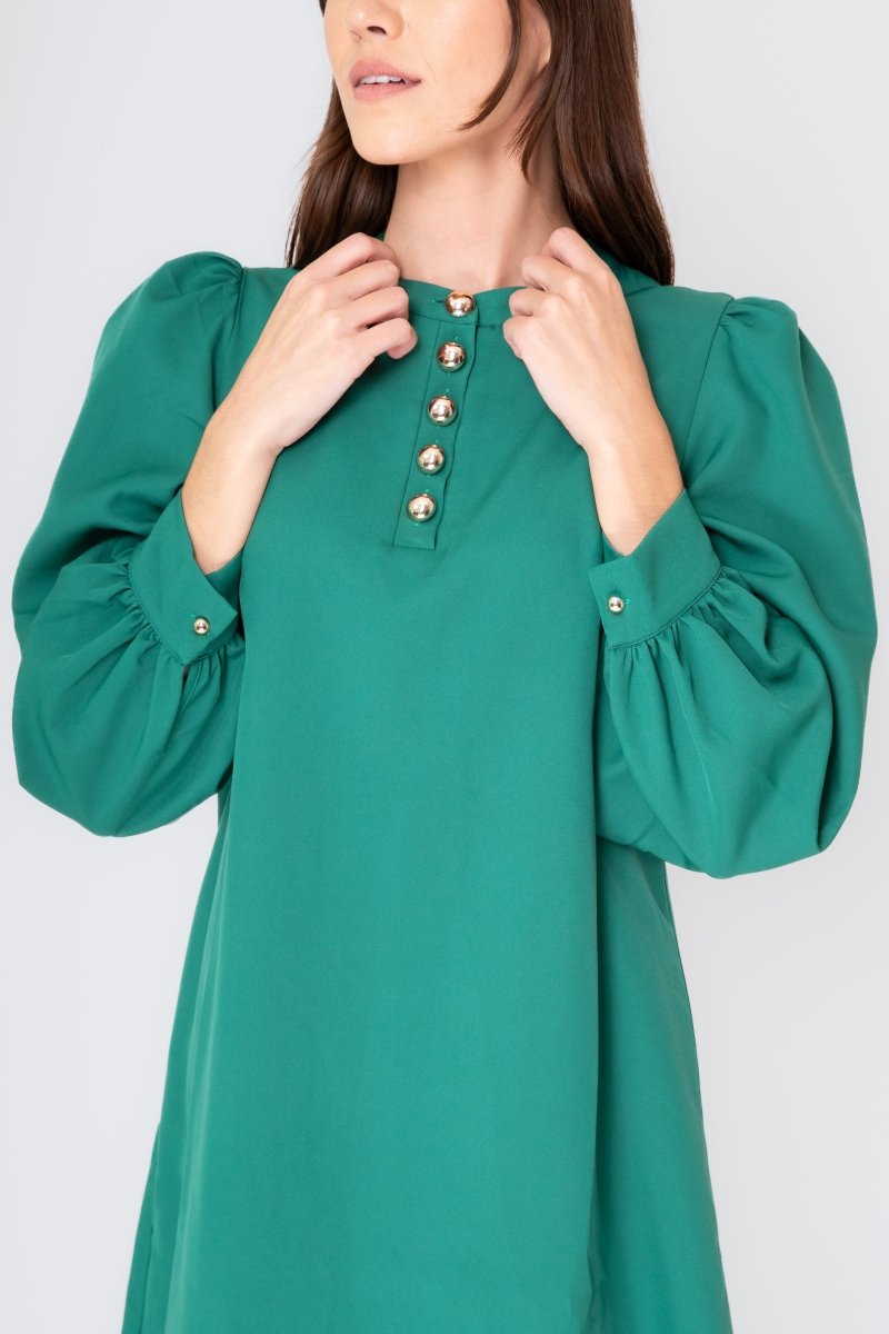 AMANDA DRESS (GREEN) 37.5&quot; - Dress - Yakira Bella